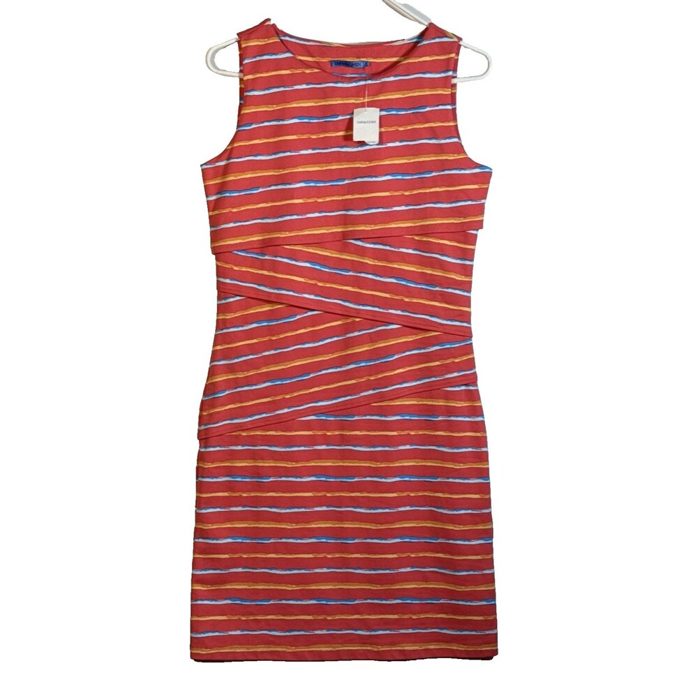 NWT J. McLaughlin Sleeveless Dress Nicola Small Coral Orange NWT Coastal Beachy